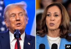 Calon presiden dari Partai Republik, mantan Presiden Donald Trump, dan calon presiden dari Partai Demokrat, Wakil Presiden Kamala Harris. (Foto: AP)