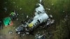 The debris at the site where an airplane crashed in Vinhedo, Sao Paulo state, Brazil, early on Aug. 10, 2024.