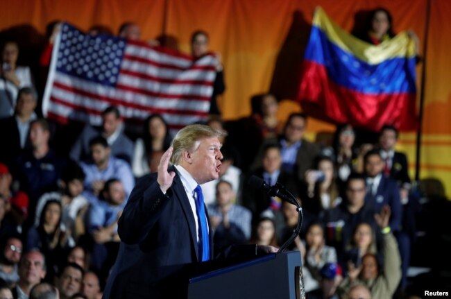 Tổng thống Trump phát biểu ở Miami, Florida hồi tháng 2/2019