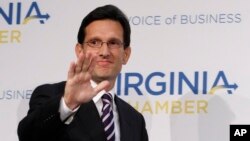 美国国会众议院多数党领袖坎托。（资料照）