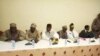 Ensemble des leaders de l'opposition présents à la conférence, à Cotonou, le 19 fevrier 2019. (VOA/Ginette Fleure Adandé)