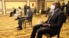 Jornalistas em entrevista com o Presidente angolano, João Lourenço, 6 de Janeiro de 2022