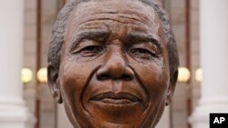 Une statue de Nelson Mandela, leader sud-africain qui avait combattu contre l’Apartheid au Cap, Afrique du Sud, 18 juillet 2014.