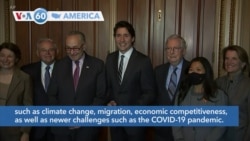 VOA60 America - Biden Meets Canadian, Mexican Leaders in Trilateral Summit