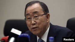 Sekretaris Jenderal PBB Ban Ki-moon berkunjung ke Sudan Selatan untuk mendorong pelaksanaan perjanjian damai di sana (foto: dok).