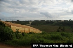 A view of greenhouses flanking the Ondiri swamp in central Kenya, May 18, 2018.