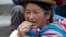 A woman chews coca leaves during an event commemorating the tradition of coca leaf chewing in La Paz, Bolivia, Jan. 11, 2017. Coca has been cultivated in the Bolivian Andes since at least the Inca era.