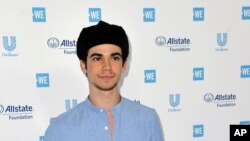 In this April 25, 2019, file photo, Cameron Boyce arrives at WE Day California at The Forum in Inglewood, Calif. Boyce was known for his roles in the Disney Channel franchise “Descendants” and the Adam Sandler film “Grown Ups.” (Richard Shotwell/AP)