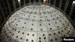 A view of the soon-to-be-completed and sealed central detector at the Jiangmen Underground Neutrino Observatory (JUNO), in Kaiping, Guangdong province, China October 11, 2024. (REUTERS/Ryan Woo)