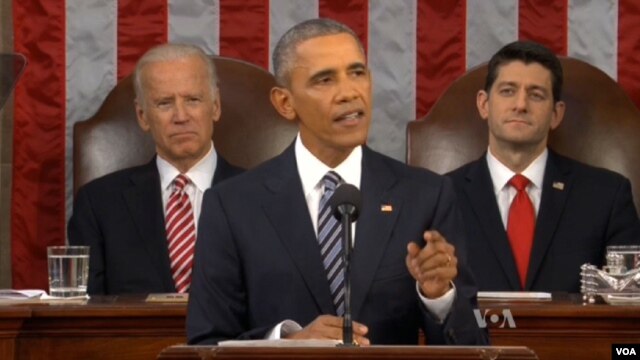 El presidente Barack Obama pronuncia el discurso sobre el Estado de la Nación.