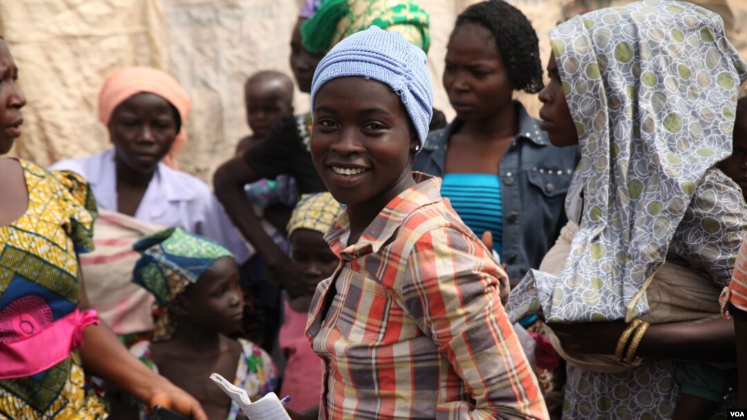 Blessing John is pictured at the Sabon Kuchigora internally displaced persons settlement on the outskirts of Abuja on December 17. (Chris Stein/VOA)