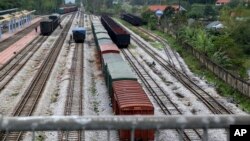 A view of the border station of Dong Dang train station where North Korean leader Kim Jong-un is expected to arrive, at the border town with China in Dong Dang, Lang Son province, Vietnam, Feb. 24, 2019.