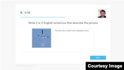 An image of the writing part of the Duolingo English Test.