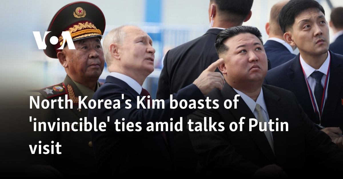 North Korea's Kim boasts of 'invincible' ties amid talks of Putin visit