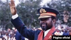 Presidente de Moçambique, Samora Machel, em 1984