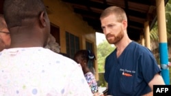 FILE - This undated handout photo obtained July 30, 2014, courtesy of Samaritan's Purse shows Dr. Kent Brantly near Monrovia, Liberia. 