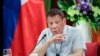 Presiden Filipina Rodrigo Duterte berbicara di istana Kepresidenan Malacanang di Manila, Filipina, Senin, 7 September 2020.(Karl Norman Alonzo/Kepresidenan Malacanang/AP)