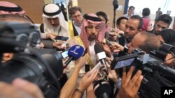 Khalid al-Falih Minister of Energy, Industry and Mineral Resources of Saudi Arabia answers questions as part of the 15th International Energy Forum Ministerial meeting in Algiers, Algeria, Sept. 27, 2016. 