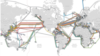 FILE - The world’s undersea cables as of 2015. (Image courtesy of TeleGeography)