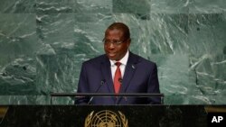 FILE: Vice President of Tanzania Philip Mpango addresses the 77th session of the United Nations General Assembly, at U.N. headquarters, Thursday, Sept. 22, 2022.