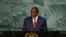 FILE: Vice President of Tanzania Philip Mpango addresses the 77th session of the United Nations General Assembly, at U.N. headquarters, Thursday, Sept. 22, 2022.