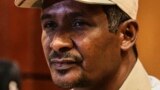 FILE — Gen. Mohamed Hamdan Dagalo, the leader of Sudan's paramilitary Rapid Support Forces, RSF, speaks at a press conference in Khartoum, Sudan, April 30, 2019. 