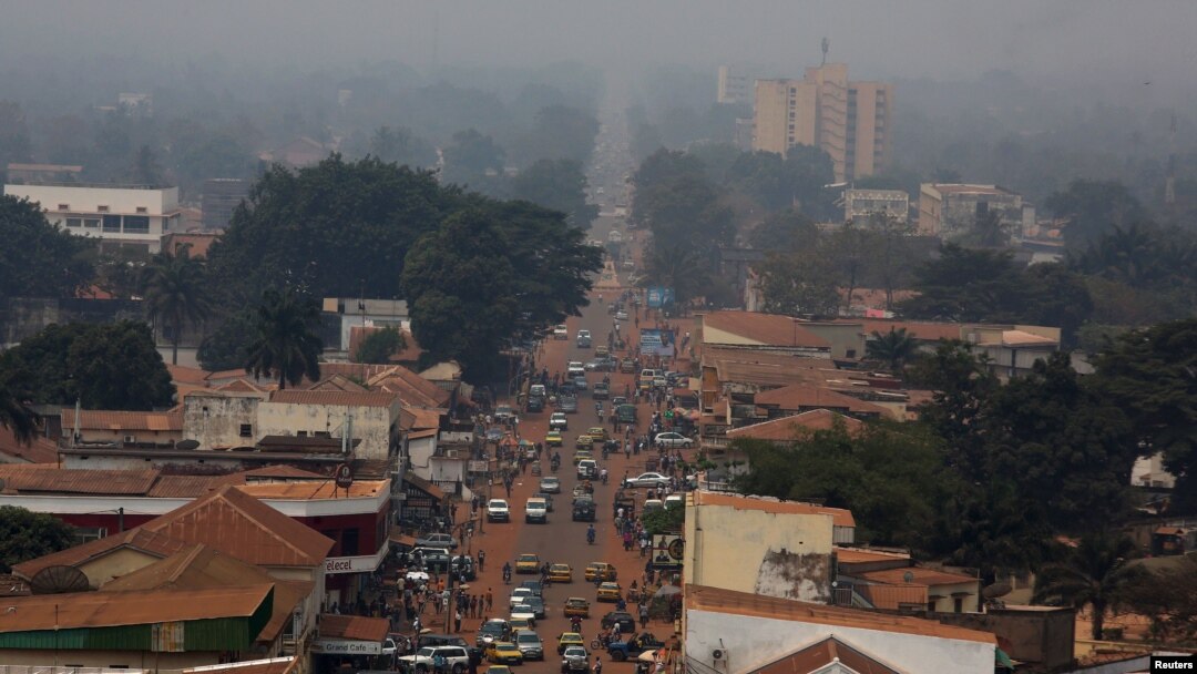 FILE - A general view shows a part of the capital Bangui, Central African Republic, February 16, 2016. 