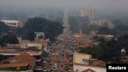 FILE - A general view shows a part of the capital Bangui, Central African Republic, February 16, 2016. 