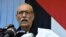 FILE Brahim Ghali, Polisario secretary general and president of the self-proclaimed Sahrawi Arabic Democratic Republic, speaks after visiting the Sahrawi refugee camp of Rabouni, 20 kms south of the Algerian city of Tindouf .Taken 10.19.2017