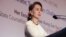 Myanmar's leader Aung San Suu Kyi delivers a lecture titled "Myanmar's Democratic Transition: Challenges and Way Forward" at the 43rd Singapore Lecture organized by the Institute of South East Asian Studies or ISEAS Yusof Ishak Institute, Aug. 21, 2018, in Singapore.