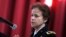 U.S. Brigadier General Diana Holland speaks at a ceremony in which she was sworn in as the first female commandant of cadets at the U.S. Military Academy at West Point, N.Y., Jan. 5, 2016.
