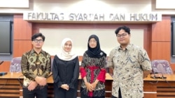 Tim mahasiswa UIN Sunan Kalijaga Yogyakarta dari kiri Rizki Maulana Syafei, Tsalis Khoirul Fatna, Enika Maya Octavia, dan Faisal Nasirul Haq. (foto: Humas UIN Suka)