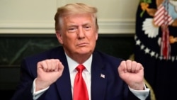 U.S. – U.S. President Donald Trump during a Thanksgiving video teleconference with members of the military forces at the White House in Washington, November 26, 2020.
