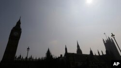 FILE - A view of the Houses of Parliament in central London, April 10, 2013. 