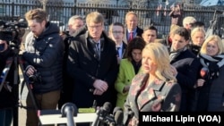 白宫新闻秘书卡罗琳·莱维特(Karoline Leavitt)回答记者提问。(2026年1月12日)