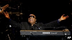 Singer Stevie Wonder performing in January of this year.