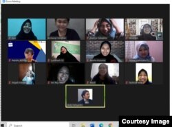 Pertemuan virtual pemeriksa fakta junior MAFINDO yang beranggotakan mahasiswa dari beberapa kampus pada 11 Mei 2021. (Courtesy: MAFINDO)