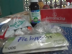 Principales medicamentos a los que se recurre en Nicaragua para una medicación inflingida. [Foto: Daliana Ocaña/VOA].
