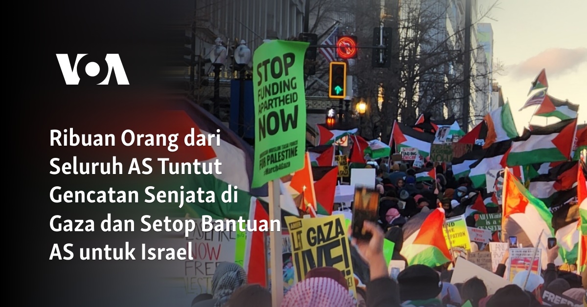 Ribuan Orang Dari Seluruh AS Tuntut Gencatan Senjata Di Gaza Dan Setop ...