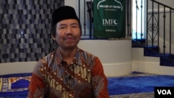 Presiden Indonesian Muslim Foundation, Adji Sudarmadji, di Los Angeles, California (dok: VOA)