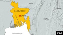 Peta wilayah Bangladesh.