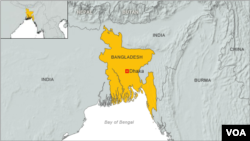 Bản đồ khu vực Bangladesh.