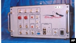 This undated handout photo provided by the U.S. Patent and Trademark Office shows the StingRay II, manufactured by Harris Corporation, of Melbourne, Fla., a cellular site simulator used for surveillance purposes.