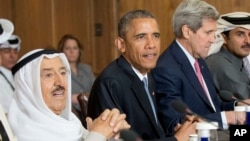 14일 바락 오바마 미국 대통령(가운데)이 걸프지역 아랍 주요 6개국 정상회의에 참석했다.
