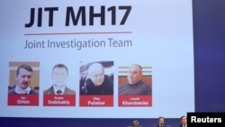 International investigators present their latest findings in the downing of Malaysia Airlines flight MH17, in Nieuwegein, Netherlands, June 19, 2019. 