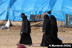 More than 90 percent of the population of al-Hol camp are women and children, and most are related to IS members, in al-Hol camp, Syria, March 4, 2019.