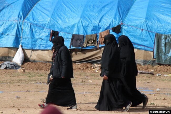 More than 90 percent of the population of al-Hol camp are women and children, and most are related to IS members, in al-Hol camp, Syria, March 4, 2019.