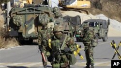 South Korean marines on Yeonpyeong island, South Korea, Nov. 29, 2010