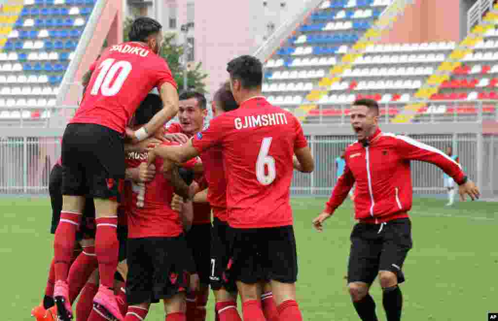 Soccer WCup 2018 Albania Macedonia