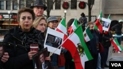 گروهی از ایرانیان عصر پنجشنبه در شهر واشنگتن در تجمعی حضور یافتند. 
